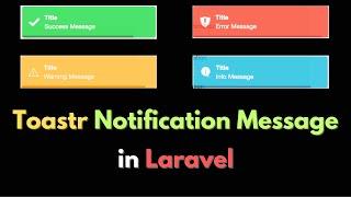 How to Show Toastr Notification Message in Laravel