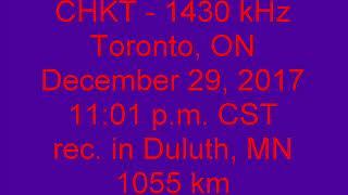 CHKT 1430   Toronto, ON 2017 12 29 11 01 00 PM CST