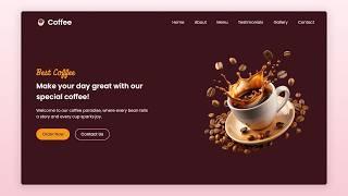  Create A Responsive Coffee Website in HTML CSS & JavaScript | Step-By-Step Tutorial