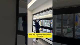 Have you seen this window that folds up#slidingdoor #doorandwindowfactory #windowglass #kitchendoor