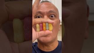  ASMR JELLY BELLY SOUR GUMMIES VEGAN CANDY (5 FLAVORS) AND EATING SOUNDS  #asmr #shorts