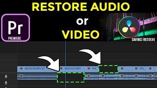 Restore Audio or Video in Premier Pro or DaVinci Resolve | EXTREMELY FAST!