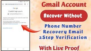 how to recover gmail account without phone number and recovery email 2024