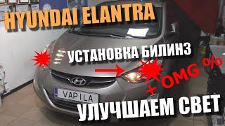 Улучшили свет ФАР своими руками Hyundai Elantra MD Установка BiLED и Биксеноновых