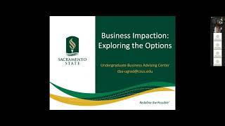 Sac State College of Business OSE Impaction Exploring the Options (Spring 2021)
