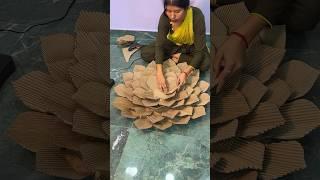 Unique cardboard wall decor craft idea  #shorts #youtubeshorts #viral #diy #crafts #idea #trending