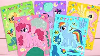 [ToyASMR] My Little Pony DRESS UP Decorate Sticker Book Pinkie Pie Twilight Sparkle Apple Jack #asmr