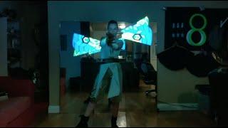 Rey from Star Wars Spins LED Visual Poi (Light Saber)