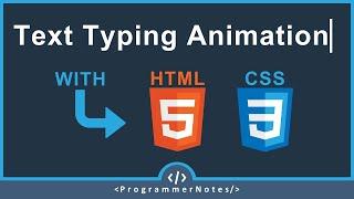 CSS Text Typing Animation | CSS Animation (The Right Way)