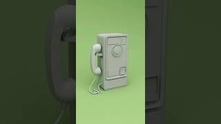 Retro Telephone Booth Box 3d model in 3dsmax#3dsmax #blender #animation  #unrealengine #unity #maya