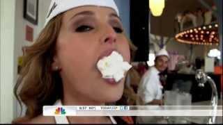 Giada De Laurentiis swallows whipped cream - Today Show