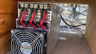 Running 4 ASIC Bitcoin / Crypto Mining Machines with Off Grid Solar Power, Inverter Load Test