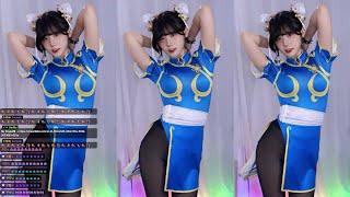 Chzzk: 고라니율님 (golaniyule0) chun li Cosplay  "ZeroTwo Dance" Highlights