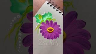 🫶 EASIEST purple flower painting, using acrylic paints 🫶 #shorts