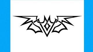 HOW TO DRAW THE BATMAN LOGO