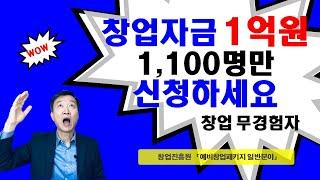 정부, 창업경험 없는 일반인 1,100명  1억원 창업지원/창업진흥원 예비창업패키지 일반분야