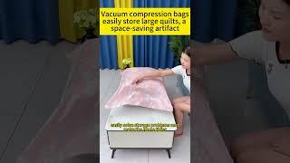 Vacuum compression bags, easily store large quilts #vacuumcommunity #quiltstorage #spacesaving