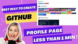 Github profile page , Less then 1 min