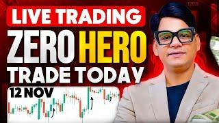 12 Nov Finnifty zero hero  live trading, bank nifty trading #optionstrading #trading #livetrading