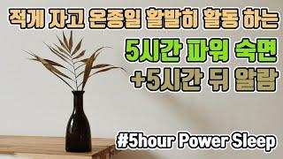 아침이 달라지는 효과적인 수면법! 5시간 파워 숙면 뇌파소리 + ⏰알람 5회 포함