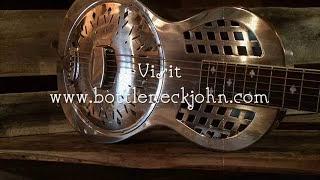 Slide guitar demo in open A & open G tuning - Bottleneck John