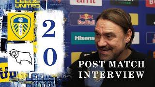 “Happy with the win and clean sheet” | Daniel Farke | Leeds United 2-0 Derby County