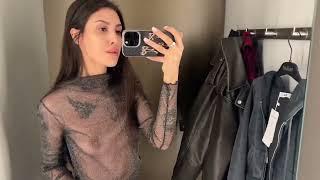 [4K] Transparent Clothes Haul | See Through Clothing Try On