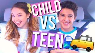 Child VS Teen: Car Rides w/ Brent Rivera! | Meredith Foster