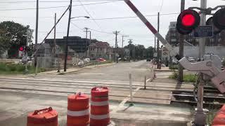 LIRR Huntington/Port Jefferson Train At The Mineola Grade Crossing In Mineola NY