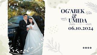 Og'abek & Umida (06.10.2024) (WEDDING DAY) Tabassum To'yxonasi LIVE