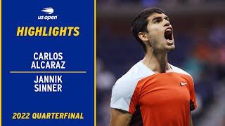 Carlos Alcaraz vs. Jannik Sinner Highlights | 2022 US Open Quarterfinal