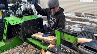 #yup #zackley #ktrain runs the #allwood #logsplitter