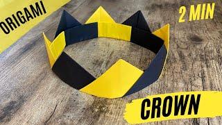 HOW TO MAKE A PAPER CROWN ORIGAMI STEP BY STEP | EASY DIY CROWN PAPER TUTORIAL | FOLDING CROWN KING