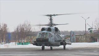 Вертолёты Ка-29 выполнили пуск неуправляемых авиационных ракет