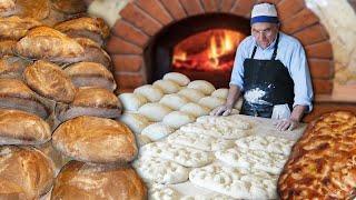 100 PANES caseros SIN ADITIVOS y SIN PRISAS para el PUEBLO. Elaboración en un horno de LEÑA