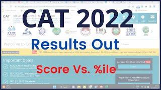 CAT 2022 - Results Out| How to Check | Score Vs. Percentile | Ronak Shah