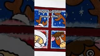 How to color snow effect tutorial #coloringtutorial #coloringtips #christmascoloring #adultcolorbook