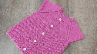 Yeni Doğan Bebek Yeleği Yapımı | Newborn knit vest making