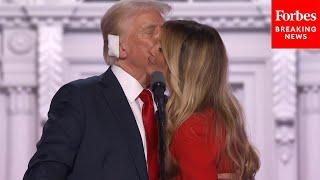 HAPPENING NOW: Trump's Wife Melania And Family Join Him Onstage At The RNC After He Wraps Up Speech