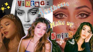 How to vintage aesthetic make up easy | wolfiecindy vintage look