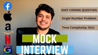 Coding Mock Interview | Easy Coding Challenge | Single Number Leet Code | Krish Bavana