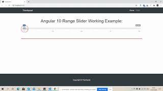 Angular 10 range slider working example