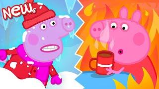 HOT vs COLD CHALLENGE! Peppa Pig Edition    Peppa Pig Tales!