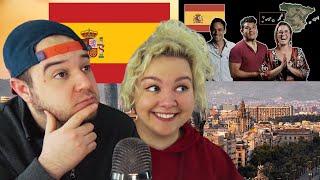 Geography Now! SPAIN | AMERICAN COUPLE REACTION VIDEO