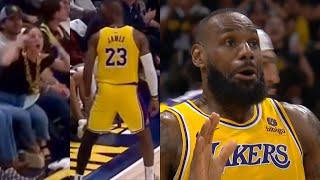 LeBron James scares courtside fan for calling him a crybaby then mocks her 