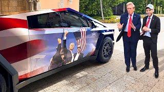 Adin Ross SUPRISES Donald Trump with Custom Cyber Truck