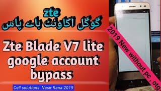 ZTE Blade V7 Lite google account bypass without pc 2019