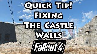 Fallout 4 - Rebuilding and Fixing the Castle Walls - 4K Ultra HD