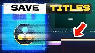 How to Save Custom Text Animations on the Edit and Fusion Page (DaVinci Resolve)