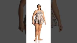 Fit4U Plus Size Freebird Tankini Top | SwimOutlet.com